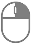 Symbol som visar högerklick med musen