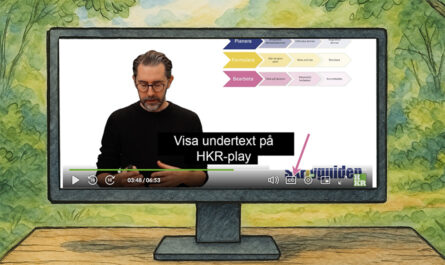 Undertext visas på en datorskärm