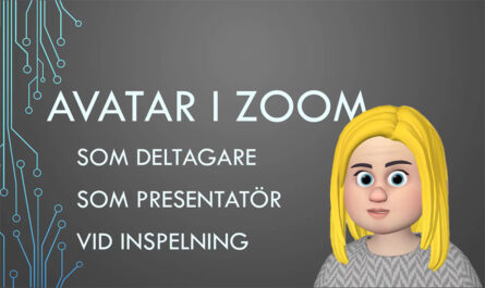 En avatar visas ovanpå en PPT-presentation