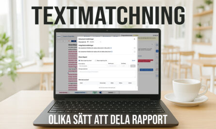 En laprom som visar inställningar i textmatchningeverktyget