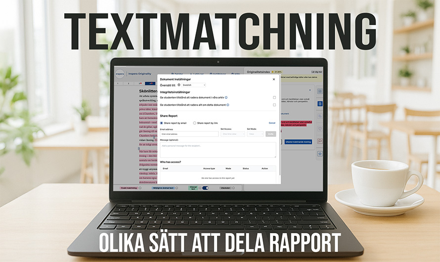 Dela rapport från textmatchning