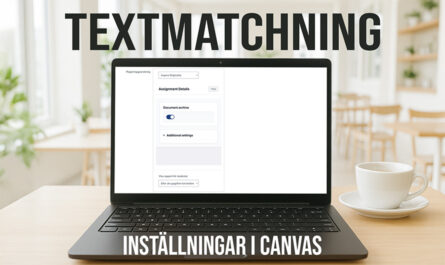 En laptop visar inställningarna för textmatchning
