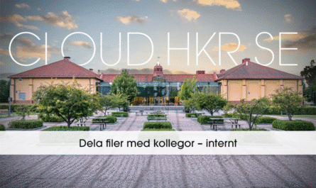 Cloud.hkr.se och texten: Dela filer med kollegor - internt