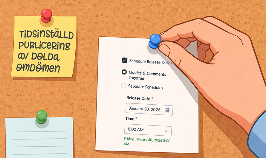 Tidsinställd publicering av dolda omdömen