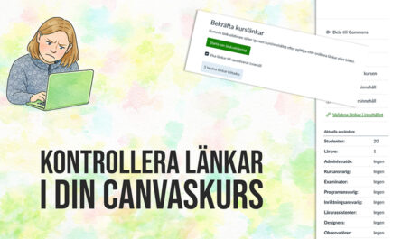 Kontrollera länkar i din Canvaskurs