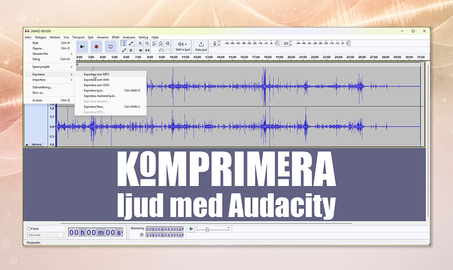 Komprimera en ljudfil till mp3