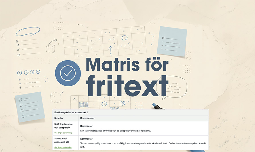 Matris för fritextrespons